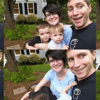 Alisa and her husband, Matt, with their two boys.